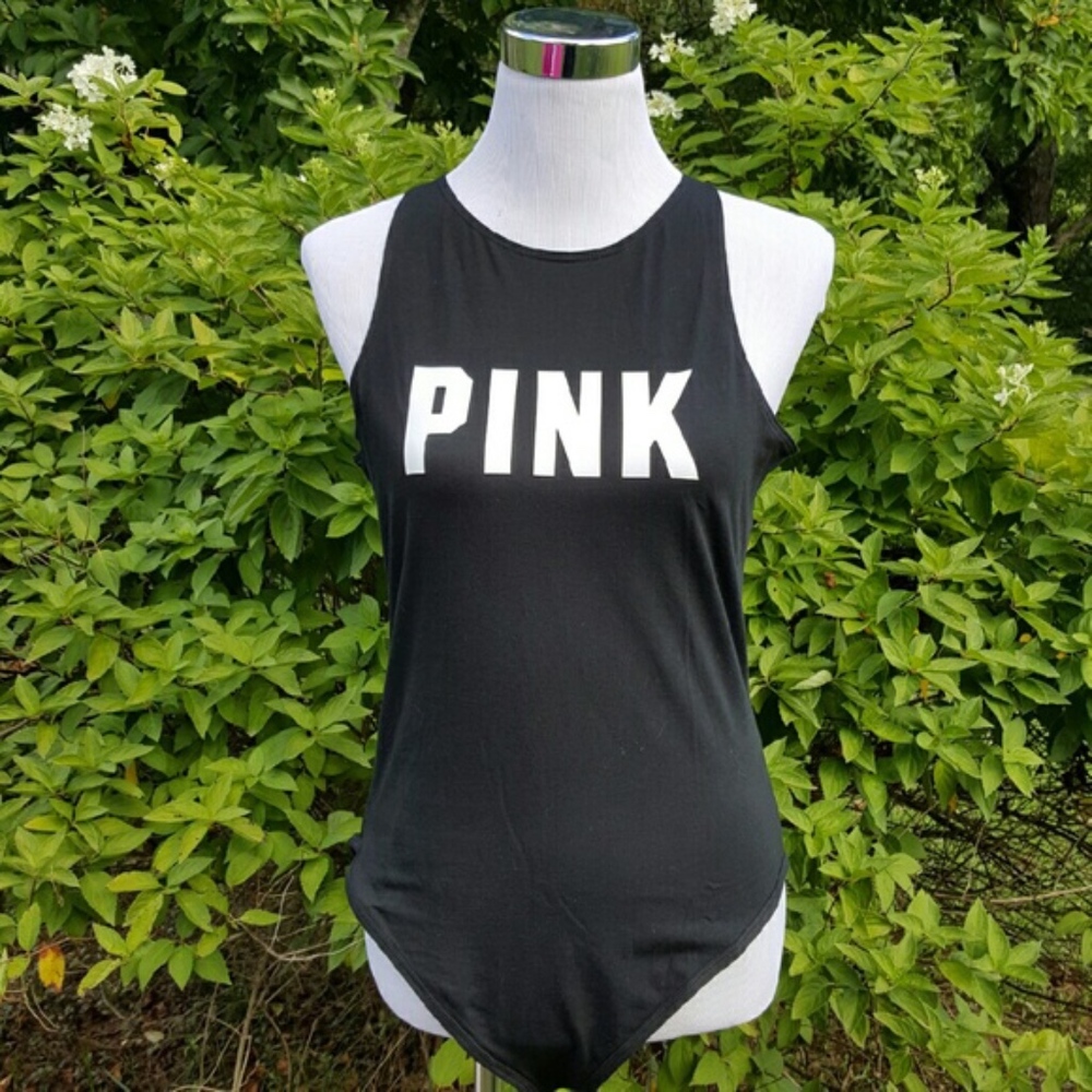 Scoop Neck Bodysuit Victoria's Secret Pink Small